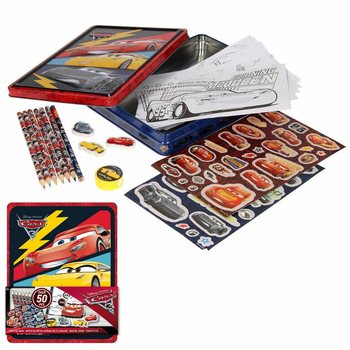 DISNEY CARS 3D Askartelu- ja Piirustussarja Peltirasiassa (12 kpl)