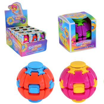 SPIN & POP FIDGET SPINNER -PALLO - SPIN SHIFT BALL - DISPLAY-PAKKAUKSESSA (24 kpl)