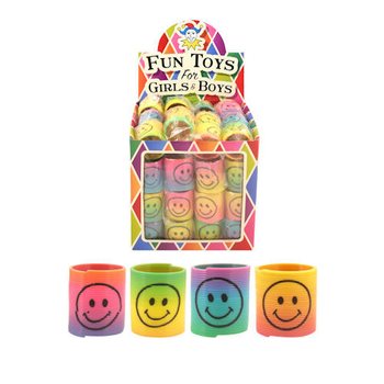 MINI SMILEY -KIERREJOUSI Ø3,5 CM TISKINELLÄ (60 kpl)