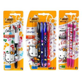 HELLO KITTY BIC-KYNÄT LAJITELMA KORTILLA (12 kpl)