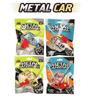 METALLINEN LAUKAISUAUTO AVAIMELLA - LAHJAPUSSISSA - LAJITELMA (24 kpl)