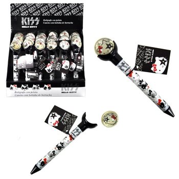 HELLO KITTY - 2-IN-1 POMPPUPALLO & KUULAKÄRKIKYNÄ - MUSTA (24 kpl)
