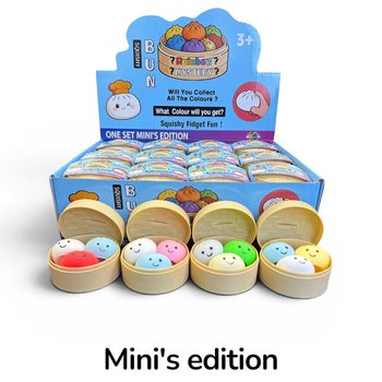 RAGE - Squishy MINI&rsquo;S EDITION Dumpling-H&ouml;yrys&auml;mpyl&auml; PIENI (5.3 x 5.3 x 4.1 cm) Viral 2026 Fidget Toy (24 kpl)