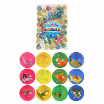 3D Dinosaurus Pomppupallot Ø4,3 cm (50 kpl)