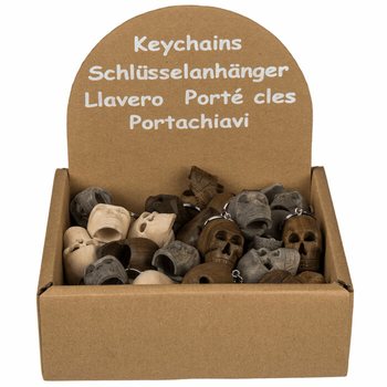 Puiset p&auml;&auml;kallo-avaimenper&auml;t telineess&auml; (48 kpl)