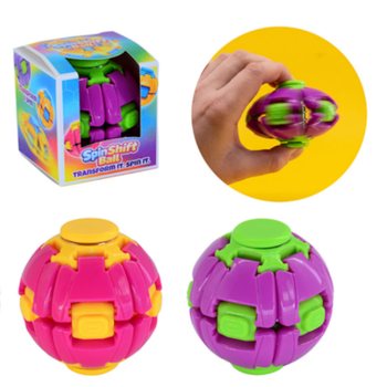 SPIN & POP FIDGET SPINNER -PALLO - SPIN SHIFT BALL - DISPLAY-PAKKAUKSESSA (24 kpl)