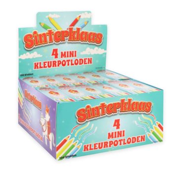 Sinterklaas v&auml;rikyn&auml;t 4-osainen setti telineess&auml; (120 kpl)