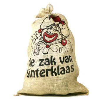 Suuri juuttisäkki Joulupukille ja apulaisille
