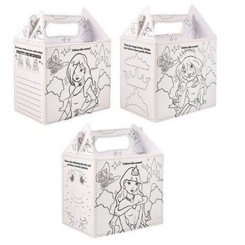 Itsevärritettävät Prinsessa-ateriarasiat - 14 x 9,5 x 18 cm (24 kpl)