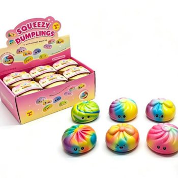 RAGE - Puristeltava Sateenkaari Dumpling-Squishy SUURI - PU-vaahto (12 kpl)