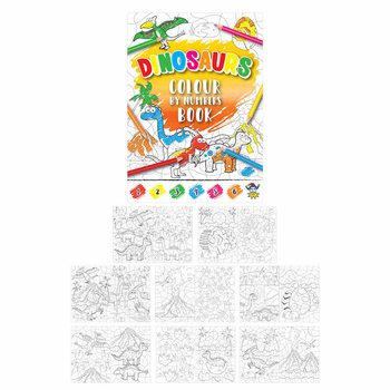 Värityskirja Väritä numeroilla - Dinosaurus (48 kpl)