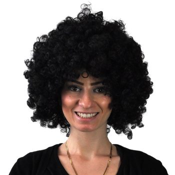 Afroperuukki Musta (5 kpl) - Tukkuer&auml; Juhlatarvikkeet