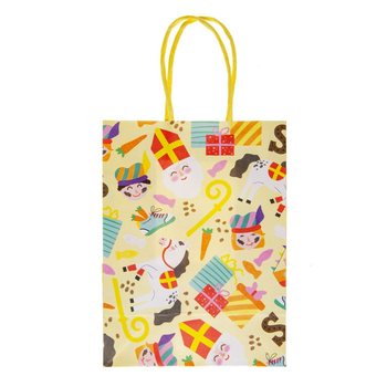 PAPERINEN LAHJAPUSSI - SINTERKLAAS - Koko 16x9x22 CM (12 kpl)