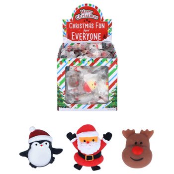 Jouluiset Squishy-figuurit Onnenpy&ouml;r&auml;&auml;n (96 kpl)