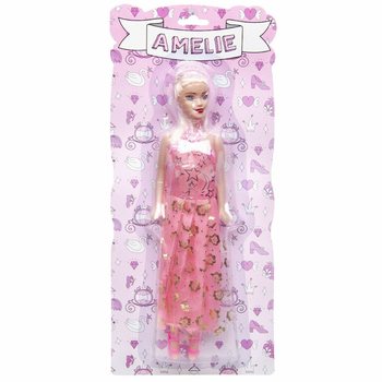 Amelie-nukke kortilla - V&auml;risekoitus (12 kpl)