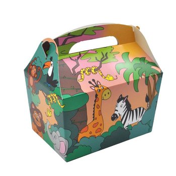 ATERIABOKSI MALLI: Viidakon Eläimet - Koko 18.5x12x19 CM - FOODBOX - KIDSBOX (24 kpl)