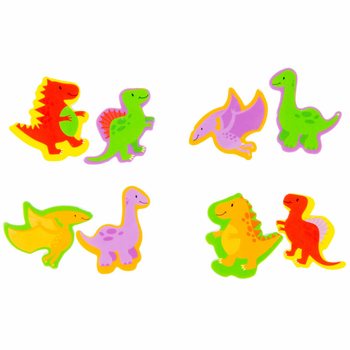 2 kpl DINO-pyyhekumisetti telineess&auml; (36 kpl)