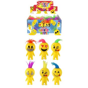 Valaisevat Squeezy Smiley -nuket myyntitelineessä (12 kpl)