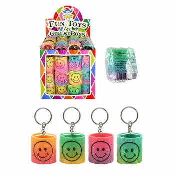 Smiley Sateenkaari Kierre-avaimenperä telineessä (60 kpl)