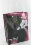 Lahjakassi / Kantokassi Musta/Rosa/Valkoinen Kukka Medium (12 kpl)
