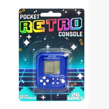 RETRO-TASKUPELIKONSOLI AVAINRENKAALLA - 26 PELI&Auml; (6 kpl)