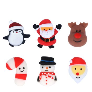 Jouluiset Squishy-figuurit Onnenpy&ouml;r&auml;&auml;n (96 kpl)