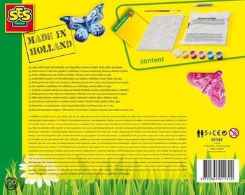 SES Creative Kipsinvalu- ja maalaussetti - Perhoset (1 kpl)