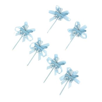 Cupcake-koristetikku risti&auml;isiin - Siniset lastenvaunut (12 kpl)