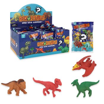 Yll&auml;tyspussi / Blindbag - Teema: Dinosaurukset myyntitelineess&auml; (60 kpl)