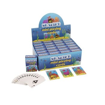 Mini-pelikortit – Sea Life -malli display-laatikossa (24 kpl)