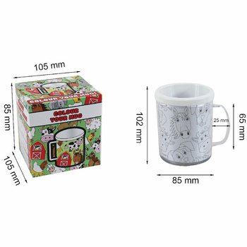 Maatilan el&auml;imet - V&auml;rit&auml; oma mukisi (2 kpl)