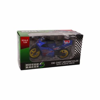 SUPER SPORT MOOTTORIPY&Ouml;R&Auml; DIE CAST, MITTAKAAVA 1:24 DISPLAYSSA (24 kpl)