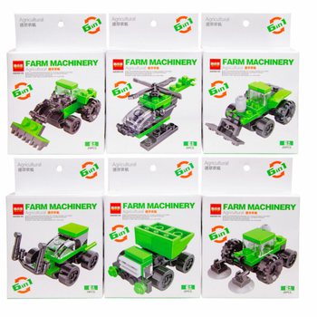 BRICKS Rakennuspalikat - Maatalousajoneuvot (12 kpl)