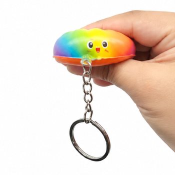 Squishy Dumpling -nyyttiavaimenper&auml;t - V&auml;risarja - Esittelytelineess&auml; (24 kpl)
