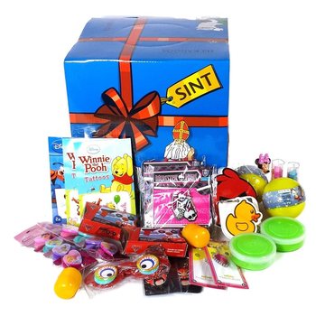 Sinterklaas / Nikolaus -yll&auml;tyslaatikko onnenpy&ouml;r&auml; - 112 lahjaa