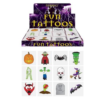 Fun Tattoos – Halloween-malli (48 pakkausta x 12 kpl)
