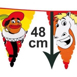 Suuri Sinterklaas & Piet -lippunauha 6 metri&auml; (13 kpl)