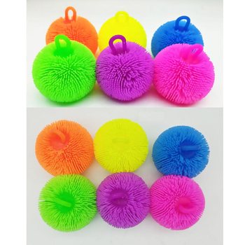 PUFFER-PALLO KIRKKAAT V&Auml;RIT - 8CM - MYYNTITELINEESS&Auml; (12 kpl)