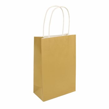 SANGALLINEN PAPERIKASSI - 14x21x7cm - Väri: KULTA (24 kpl)