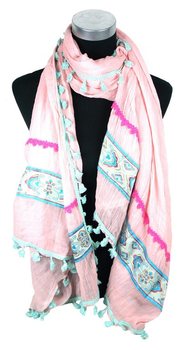 Ylellinen Ibiza-tyylinen Huivi Vaaleanpunainen (1 kpl)
