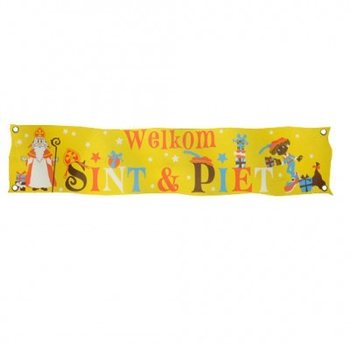 TERVETULIAISBANNERI SINTERKLAAS & PIET XXL 300 X 60 CM (7 kpl)