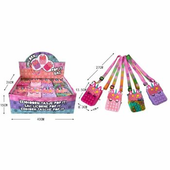 Unicorn / Yksisarvinen Pop-It Laukku Display-laatikossa (24 kpl)
