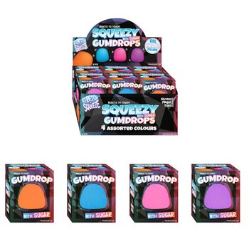SQUEEZE GUM DROP - SOKERITÄYTTEELLÄ - DISPLAY-PAKKAUKSESSA (12 kpl)