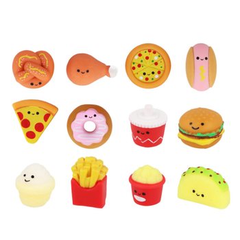 Squishy Pikaruoka-hahmot Onnenpy&ouml;r&auml;&auml;n/Yll&auml;tyslaatikkoon - Myyntitelineess&auml; (60 kpl)