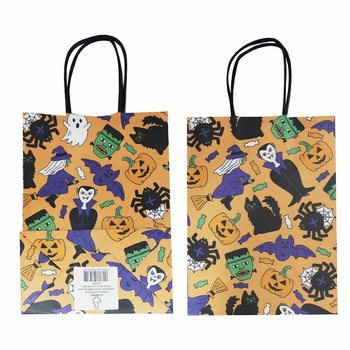 Halloween-paperilahjapussit 16x9x22 cm (12 kpl)