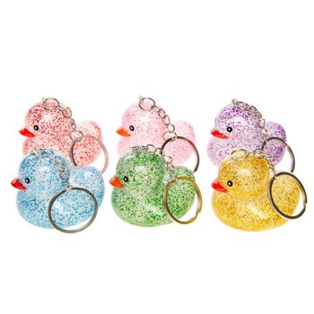 Glitter Ankka -avaimenper&auml;t - V&auml;riyhdistelm&auml; (12 kpl)