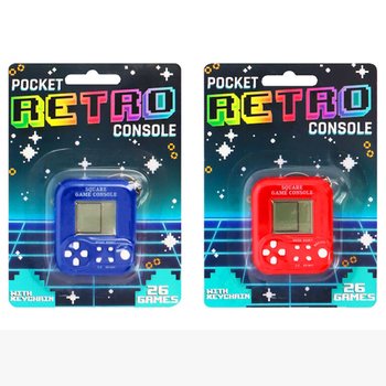 RETRO-TASKUPELIKONSOLI AVAINRENKAALLA - 26 PELI&Auml; (6 kpl)