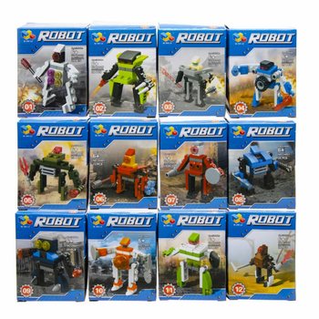 Rakennuspalikat Robotit (12 kpl display-laatikossa)