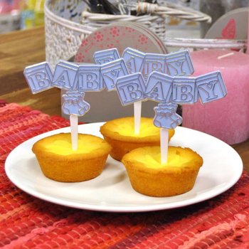 VAUVAN SYNTYM&Auml; CUPCAKE-KORISTETIKKU - BABYBLU (12 kpl)