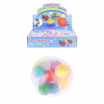 Puristepallo (Squeeze Ball) Ø6cm Pom-Pomeilla (12 kpl display)